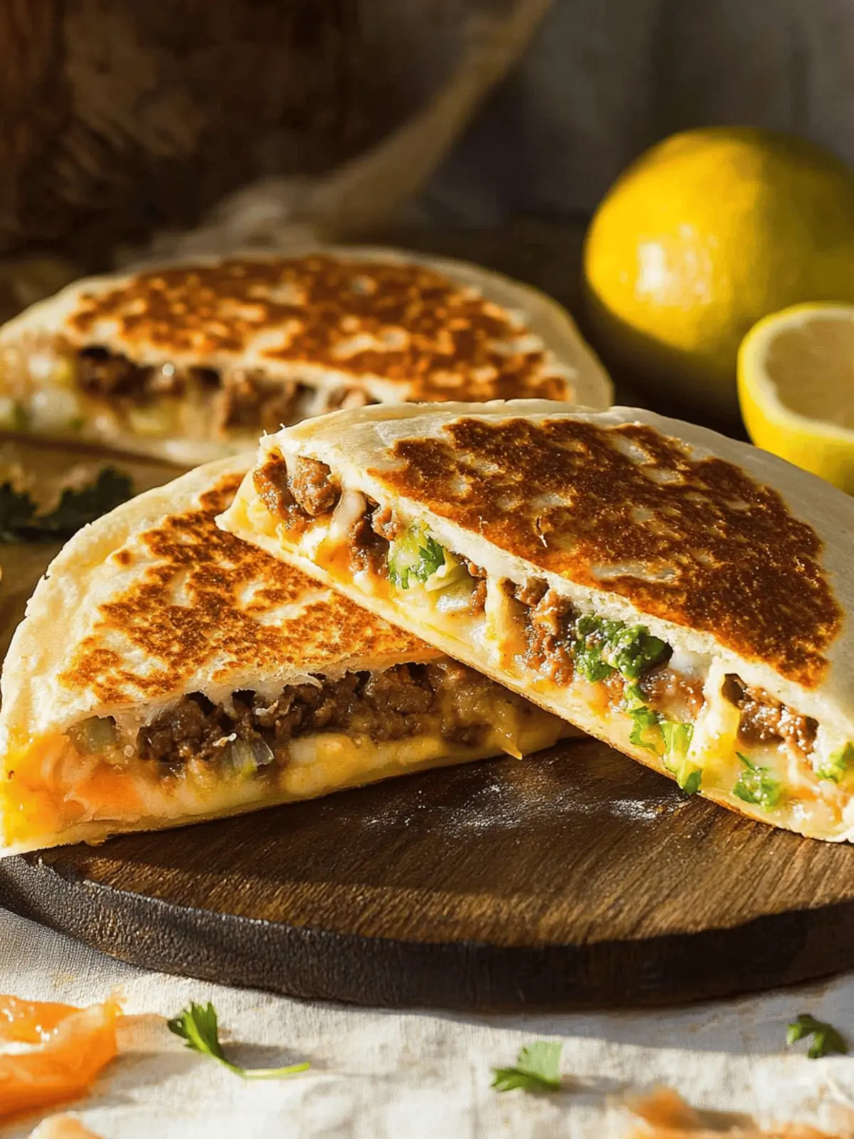 Hackfleisch Quesadillas Käse