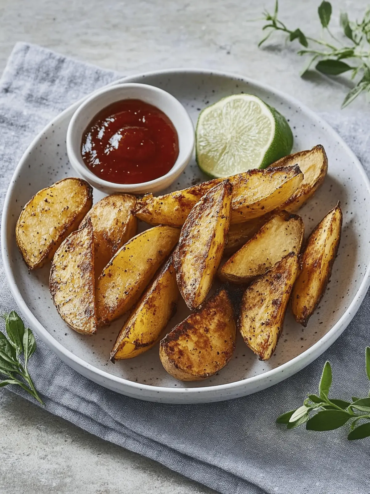 Knusprige Airfryer Kartoffelspalten