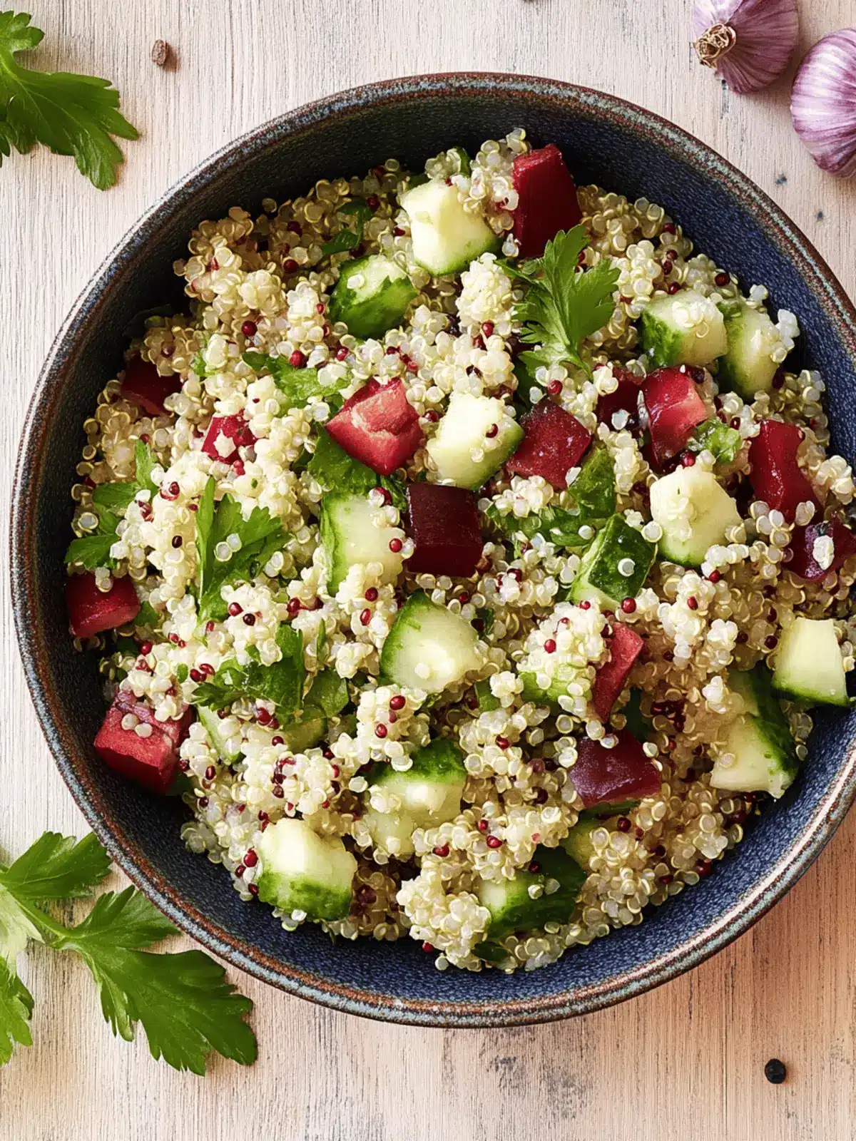 Frischer Quinoa-Salat mit Gemüse und Feta 2 Quinoa-Salat