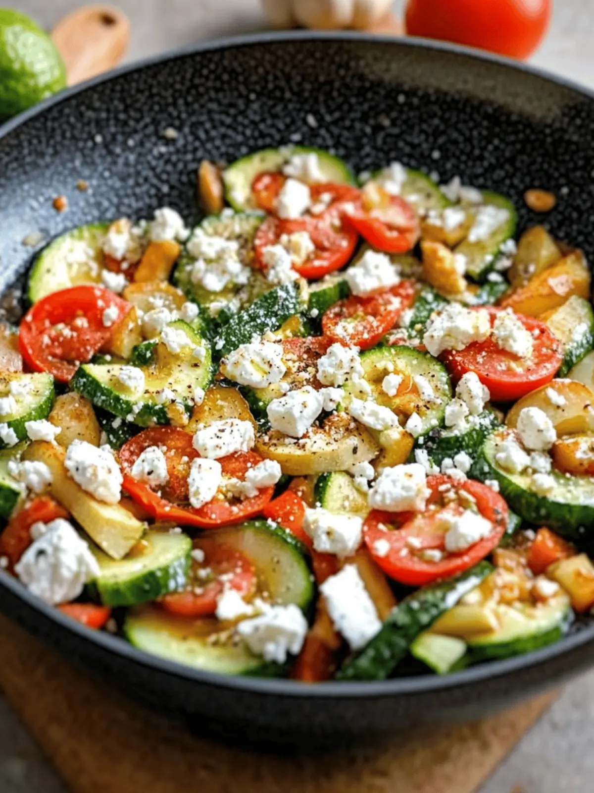 Gemüsepfanne mit Feta