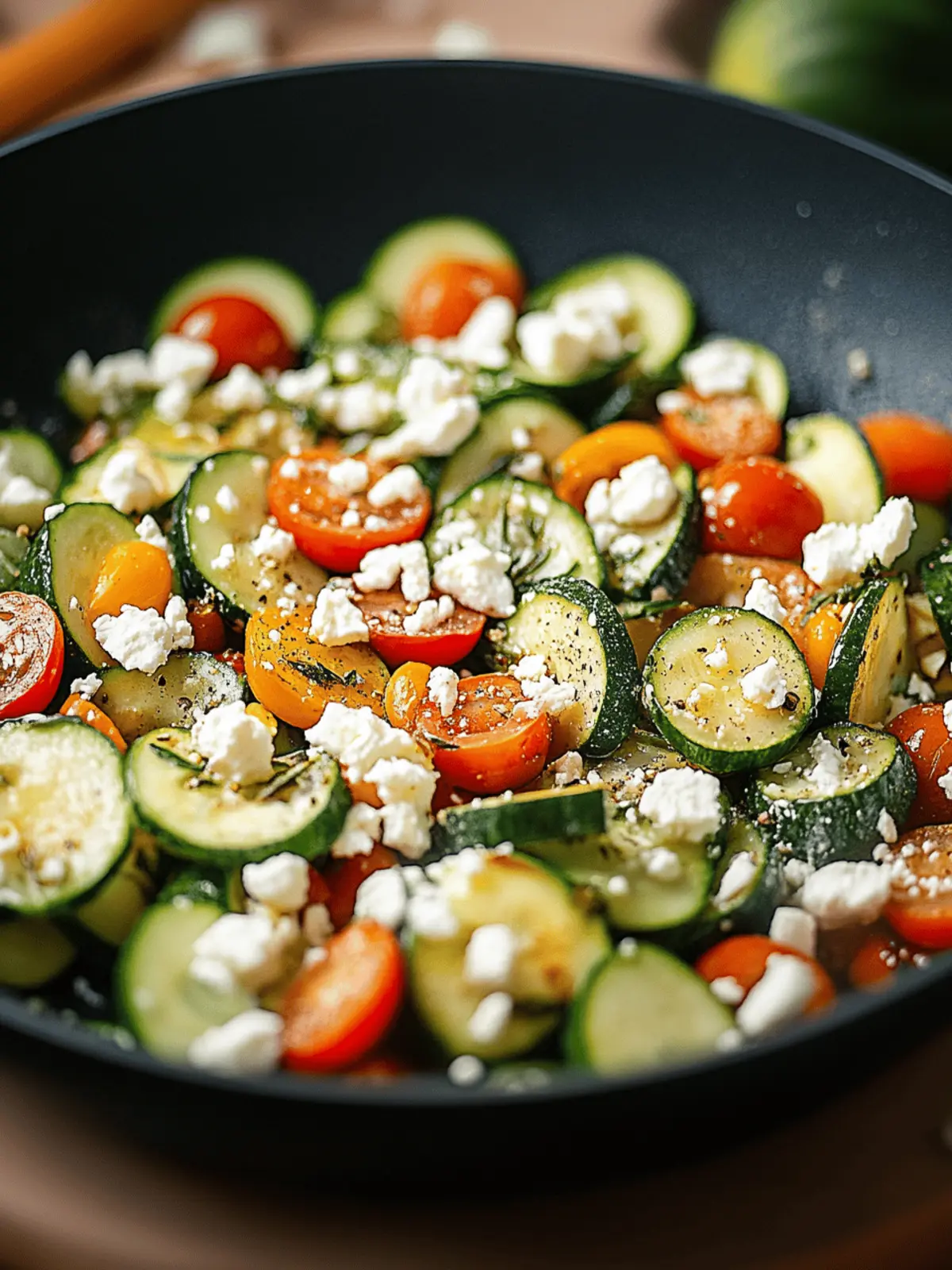 Gemüsepfanne mit Feta