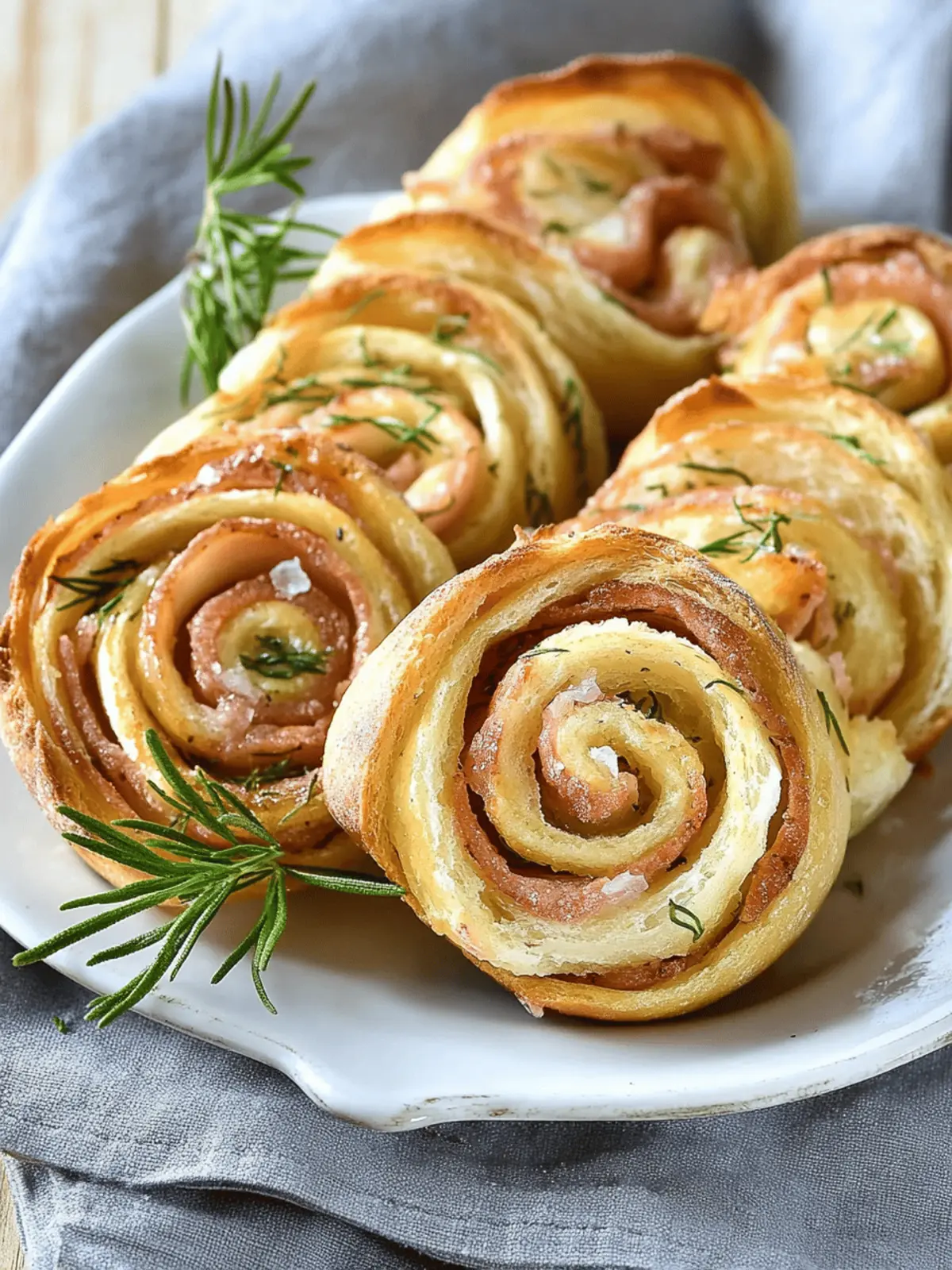 Herzhafte Blätterteigschnecken