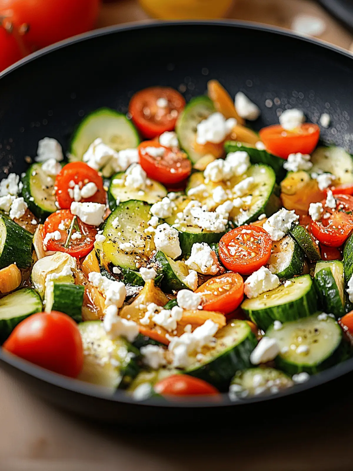 Gemüsepfanne mit Feta
