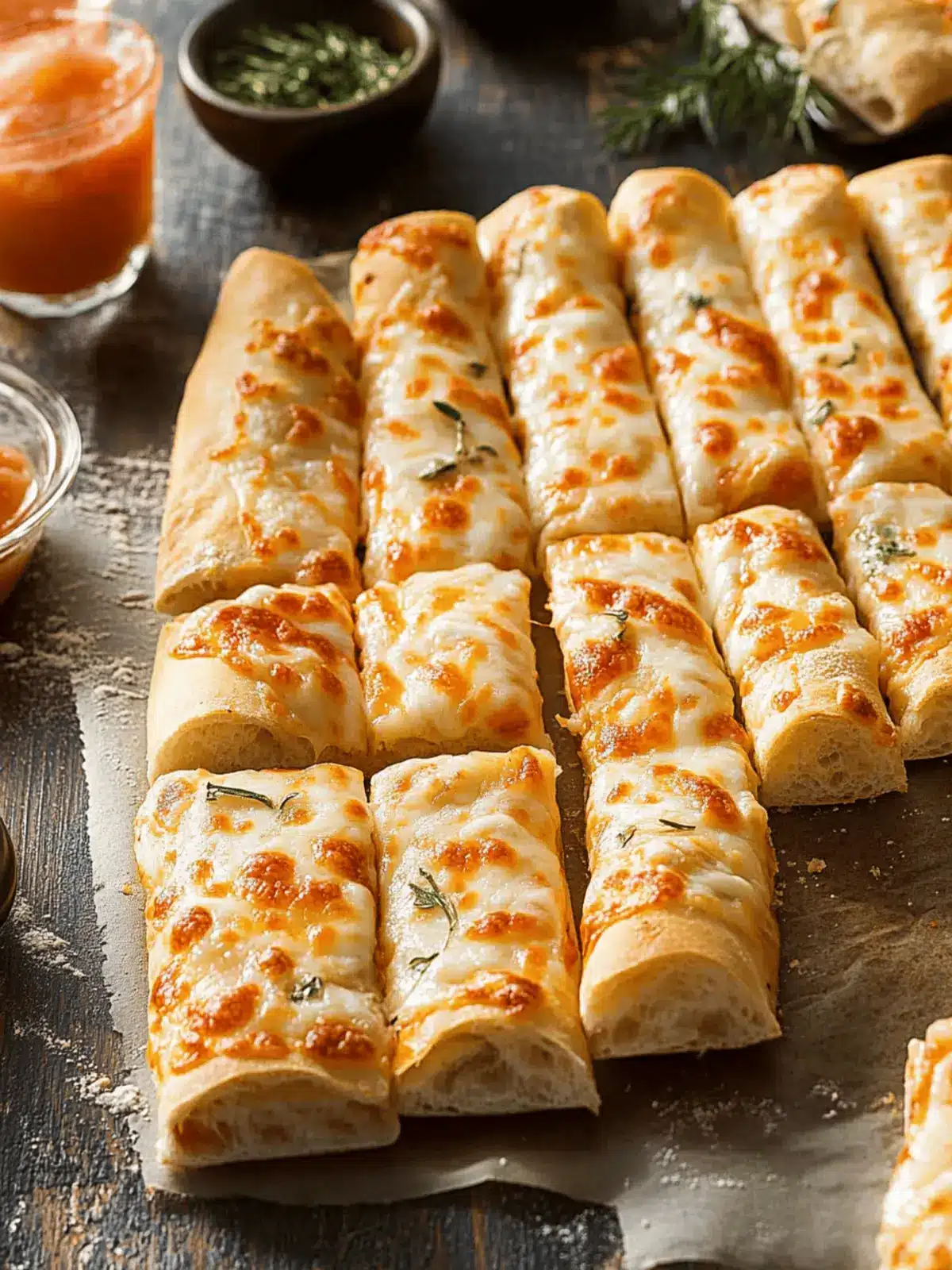 Pizza-Stangen für den perfekten Snack-Moment 4 Pizza-Stangen