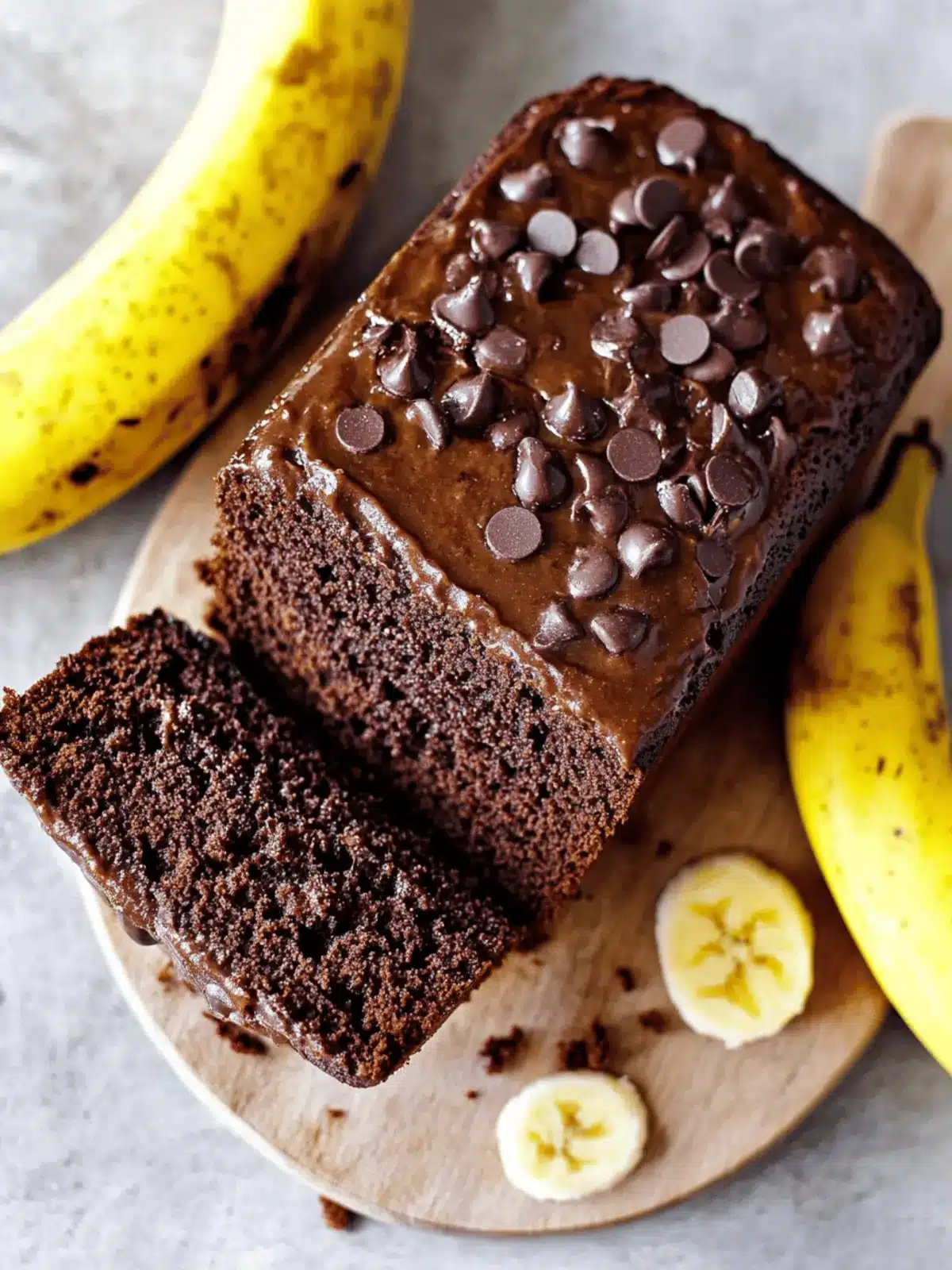 Veganes Schoko-Bananenbrot