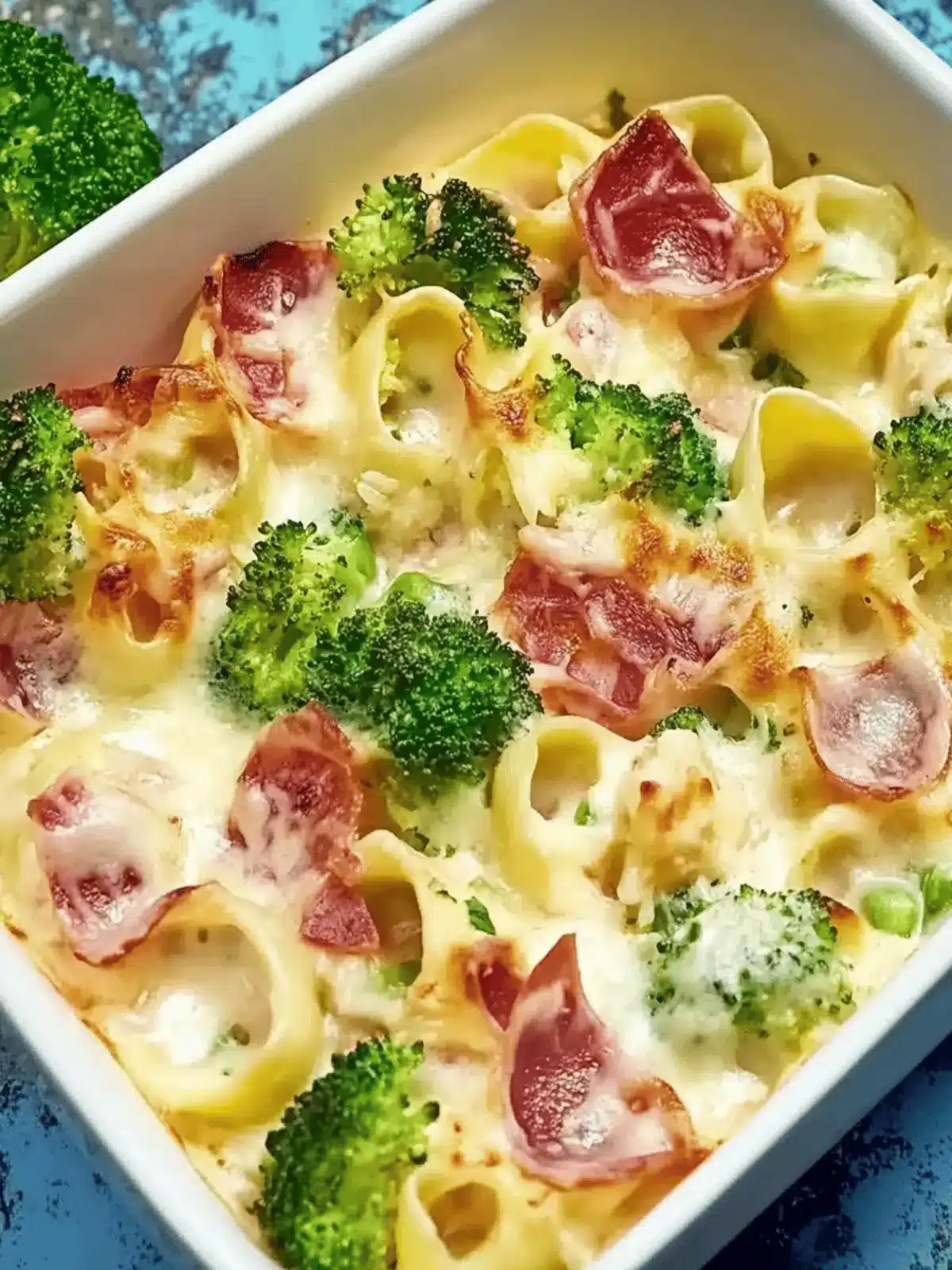 Tortellini Auflauf vegetarisch mit Brokkoli