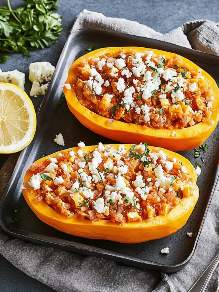 Vegetarischer gefüllter Kürbis