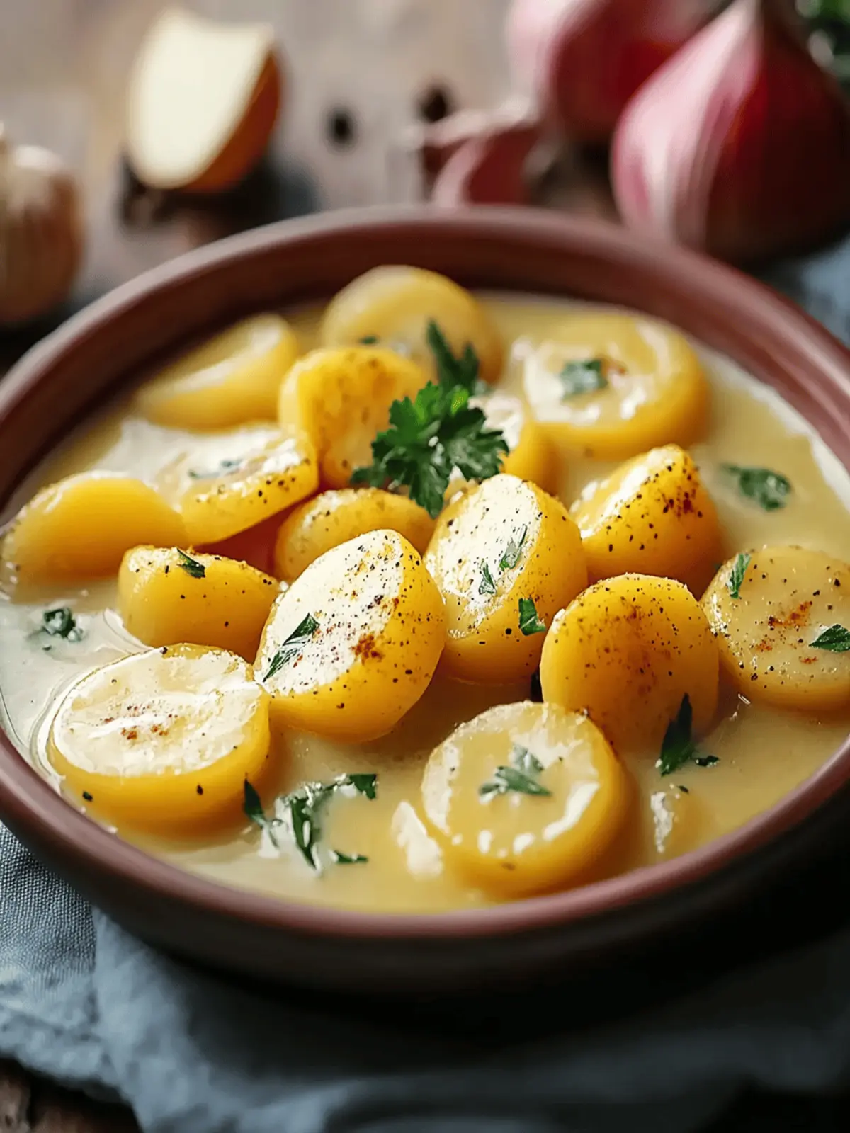 Kartoffeln mit Knoblauch-Sahnesauce ganz einfach 5 Potatoes with garlic cream sauce