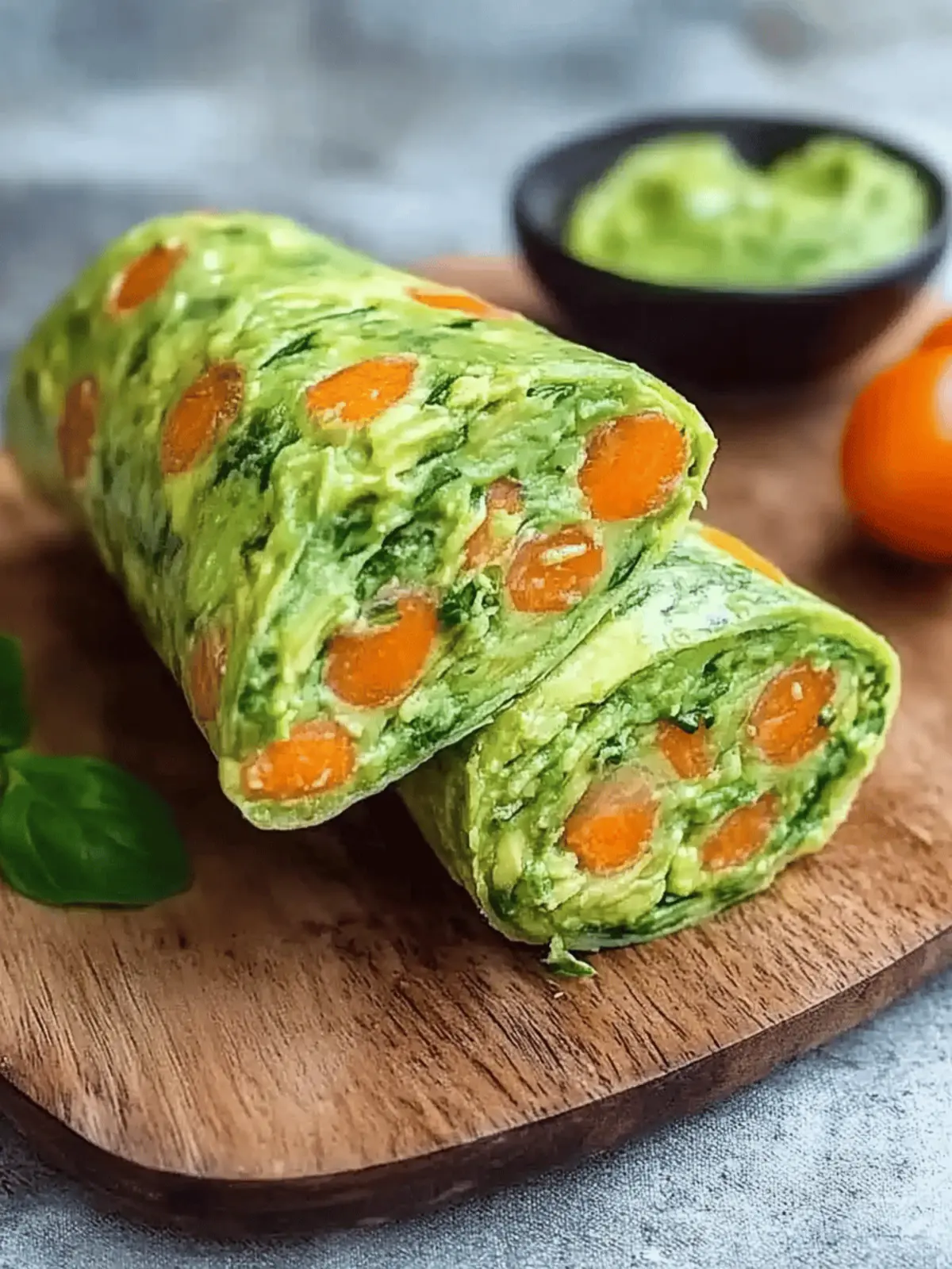 Gemüserolle Gefüllt mit Avocadocreme