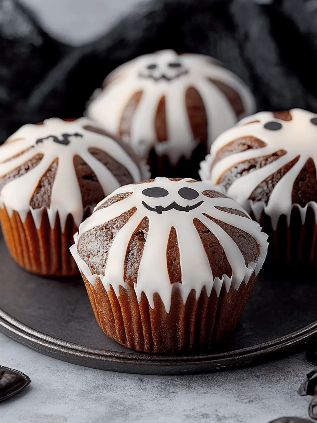 Saftige Halloween-Muffins mit oranger Glasur 3 Halloween-Muffin