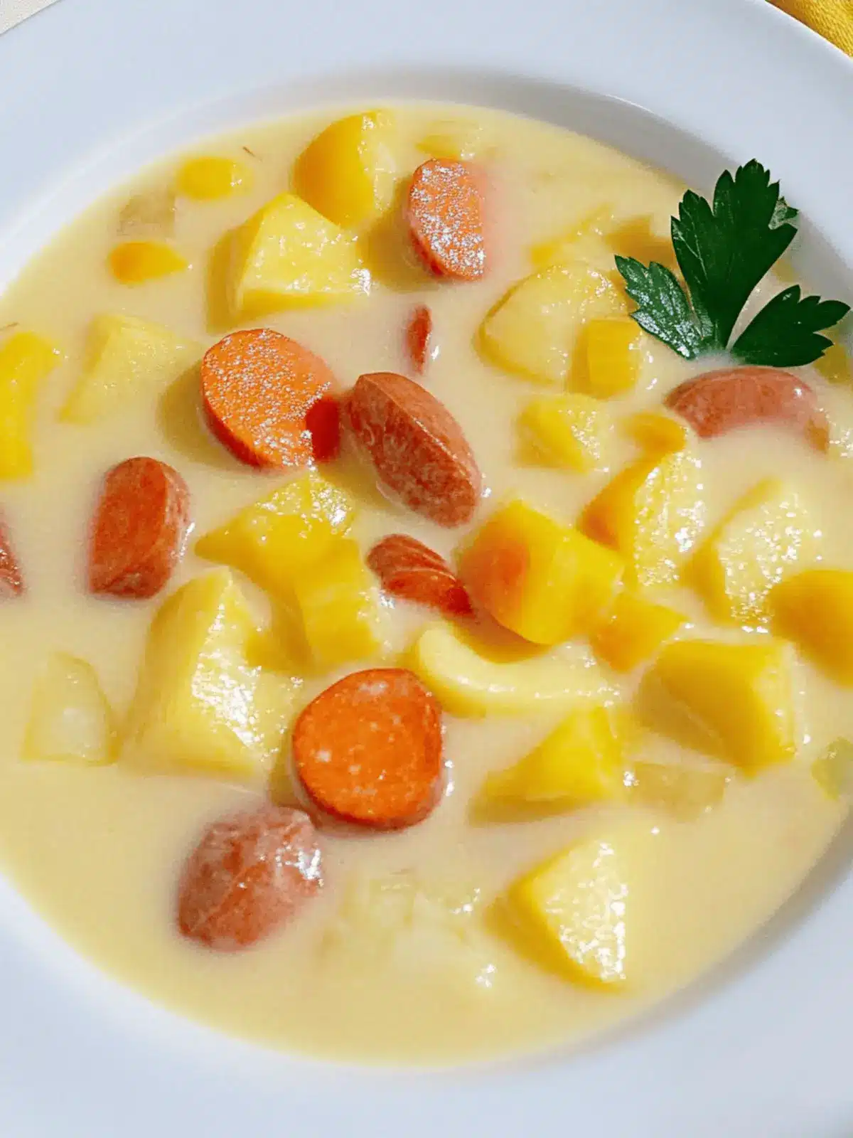 Kartoffeleintopf mit Würstchen