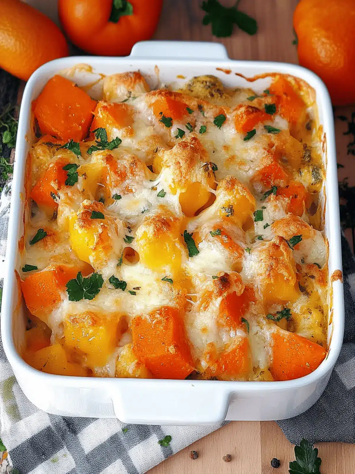 Cremiger Kürbis-Gnocchi-Auflauf