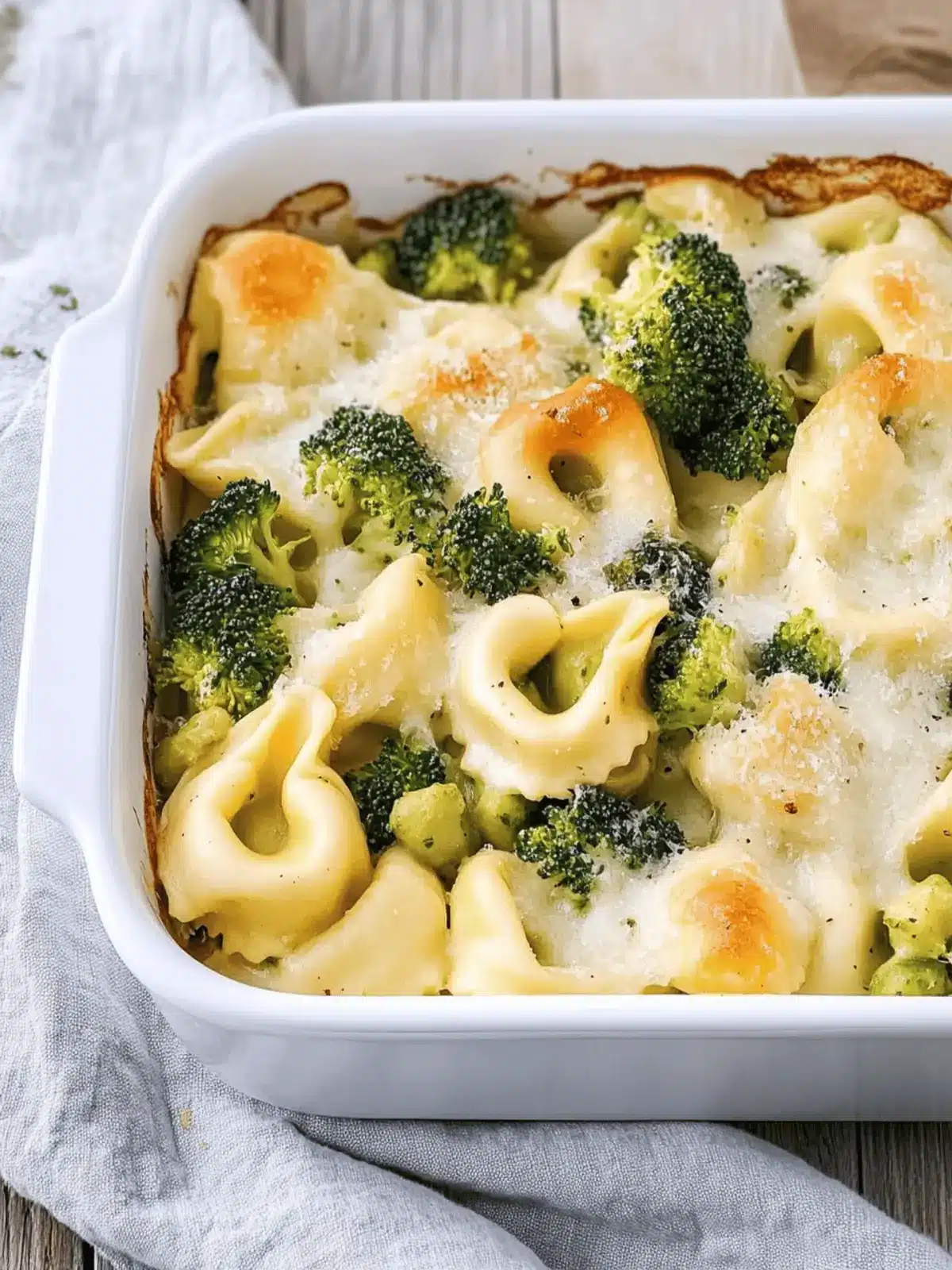 Tortellini Auflauf vegetarisch mit Brokkoli genießen 3 Tortellini Auflauf vegetarisch mit Brokkoli