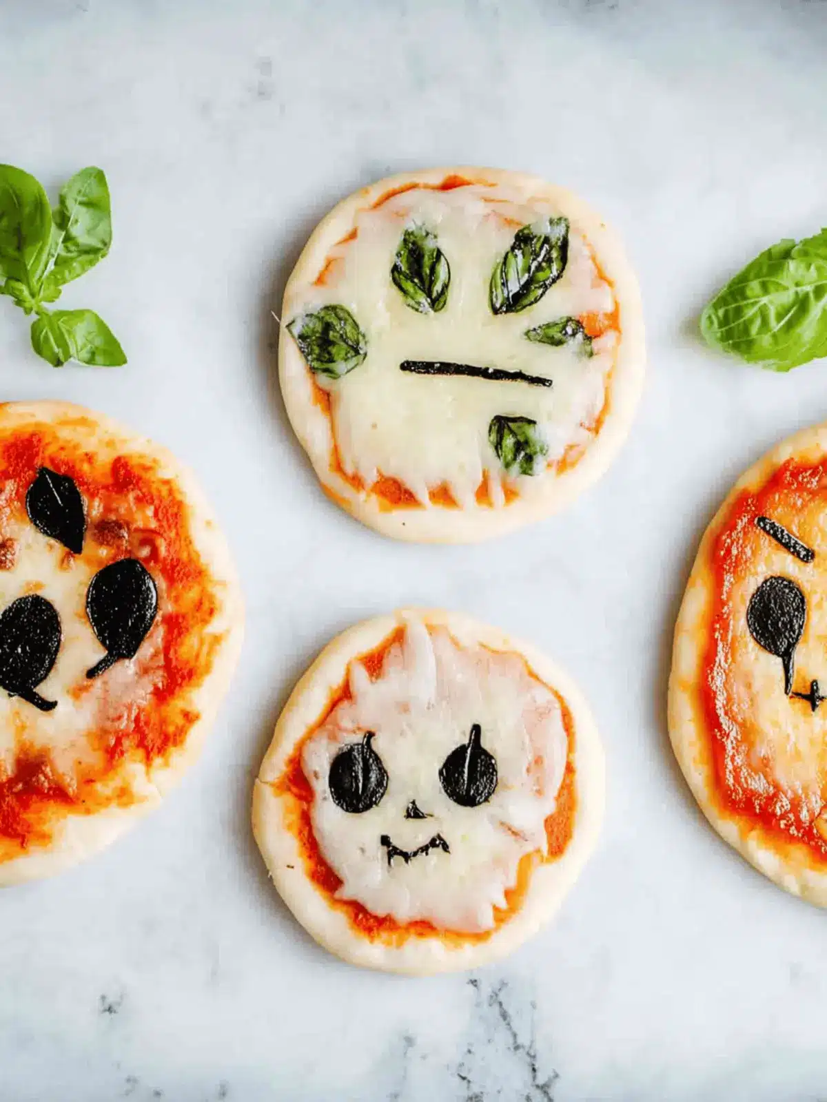 DIY Mini Halloween Pizzas