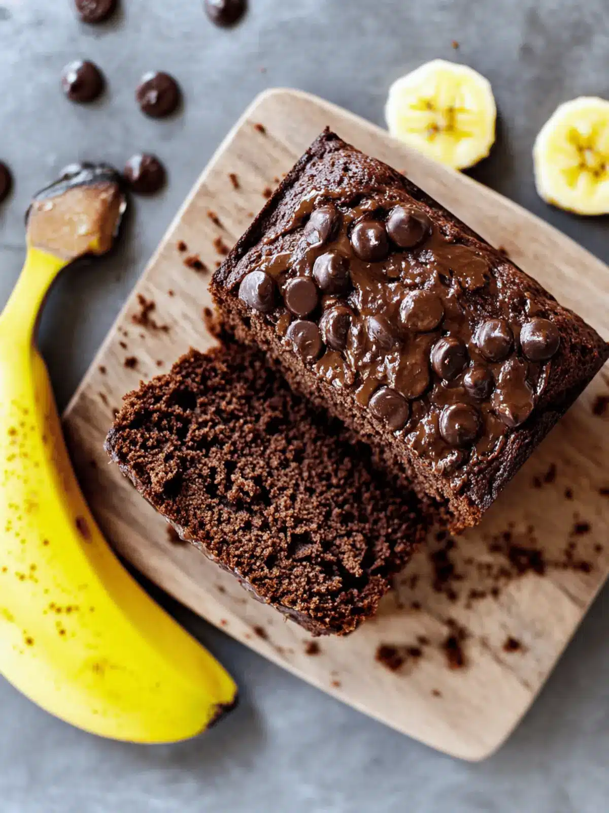 Veganes Schoko-Bananenbrot