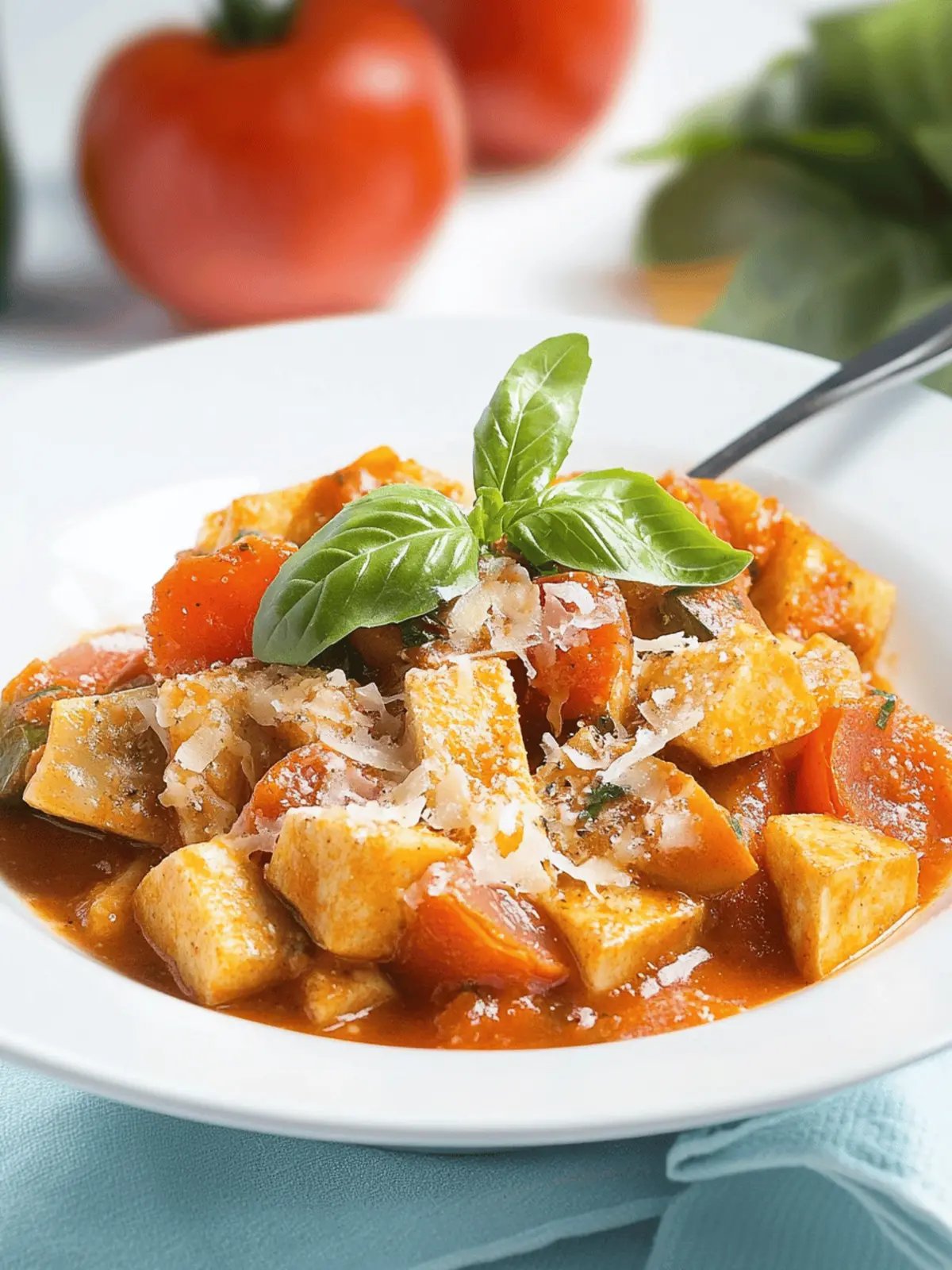 Sahnige Kokossauce mit würzigem Tofu 3 Creamy coconut sauce with spicy tofu