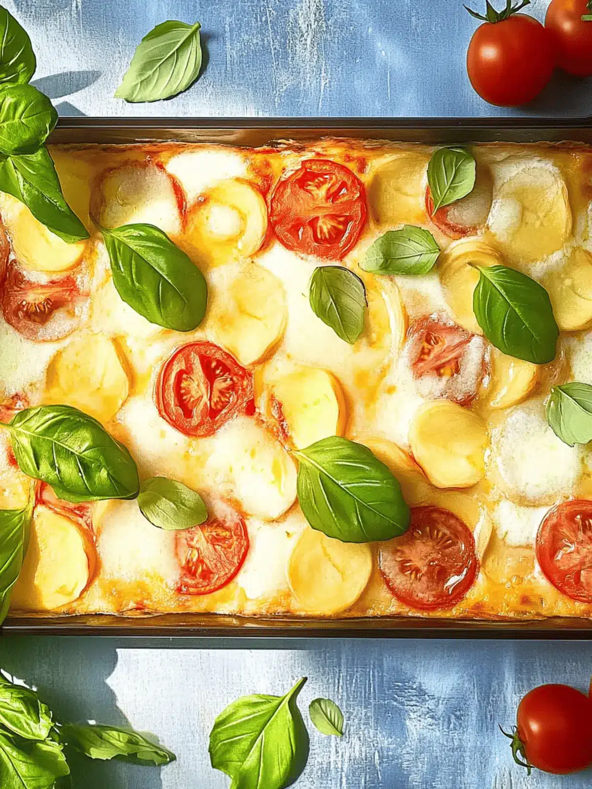 Tortellini-Auflauf mit Tomaten und Mozzarella 4 Tortellini casserole with tomatoes and mozzarella