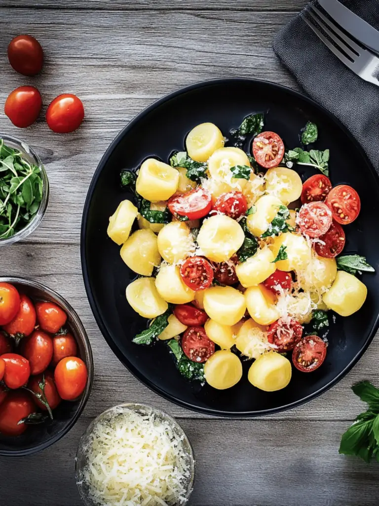Crispy Gnocchi Salad with Yogurt Dressing