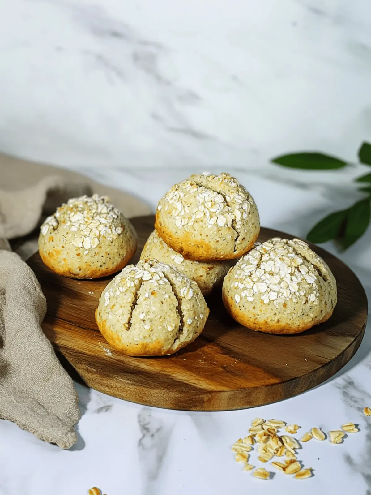 Quark-Taler mit Haferflocken