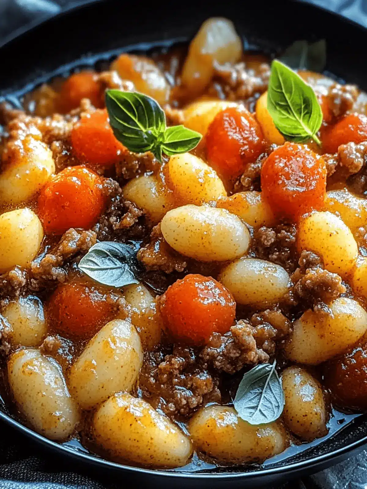 Gnocchi Pfanne mit Hackfleisch und Paprika geniessen 2 Gnocchi Pfanne