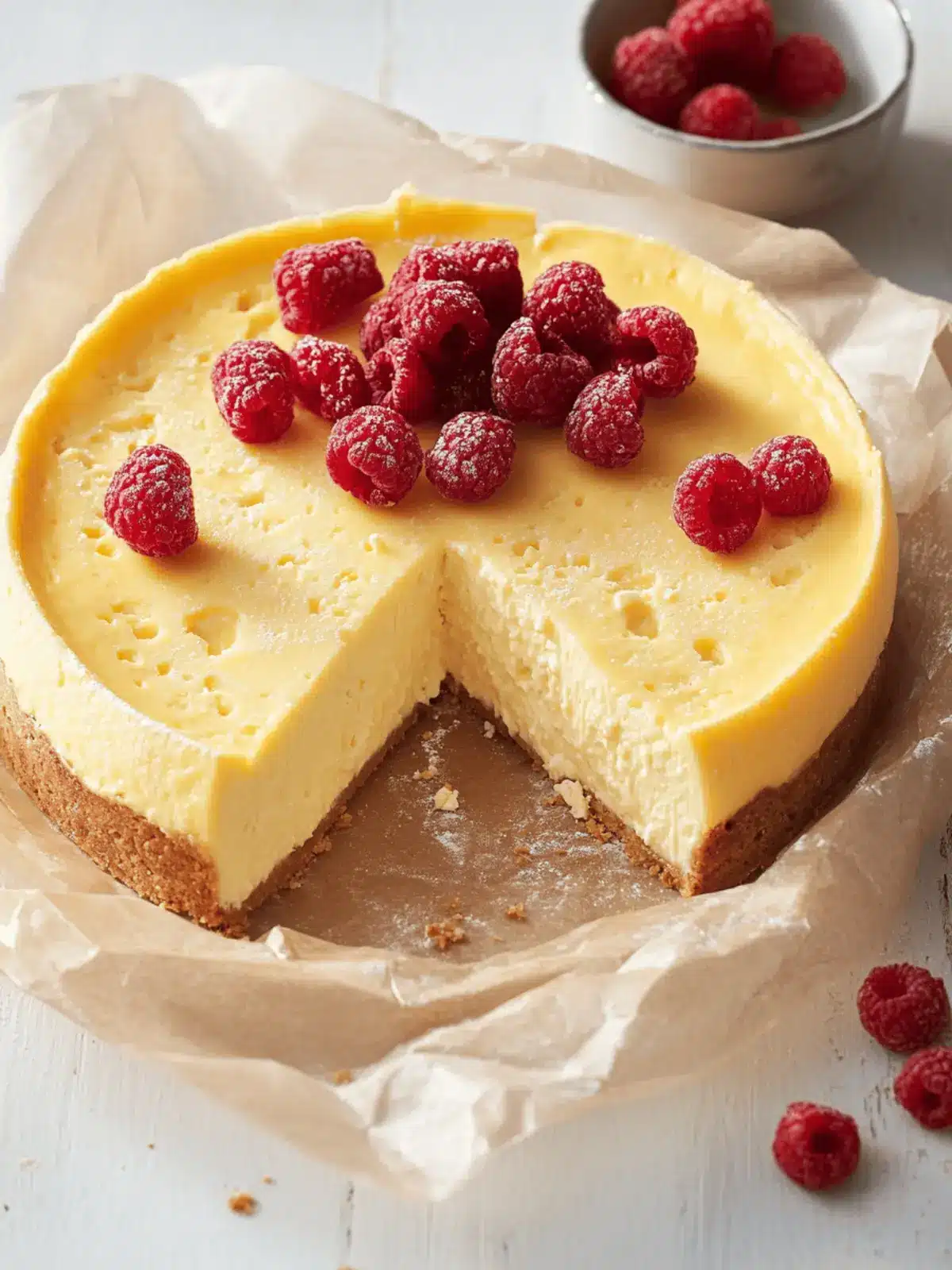 Cremiger Käsekuchen ohne Boden