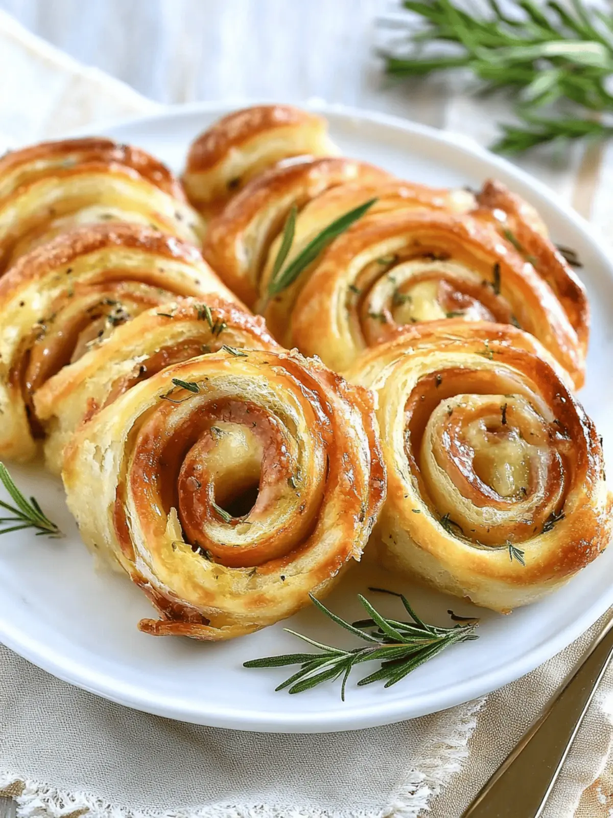 Herzhafte Blätterteigschnecken
