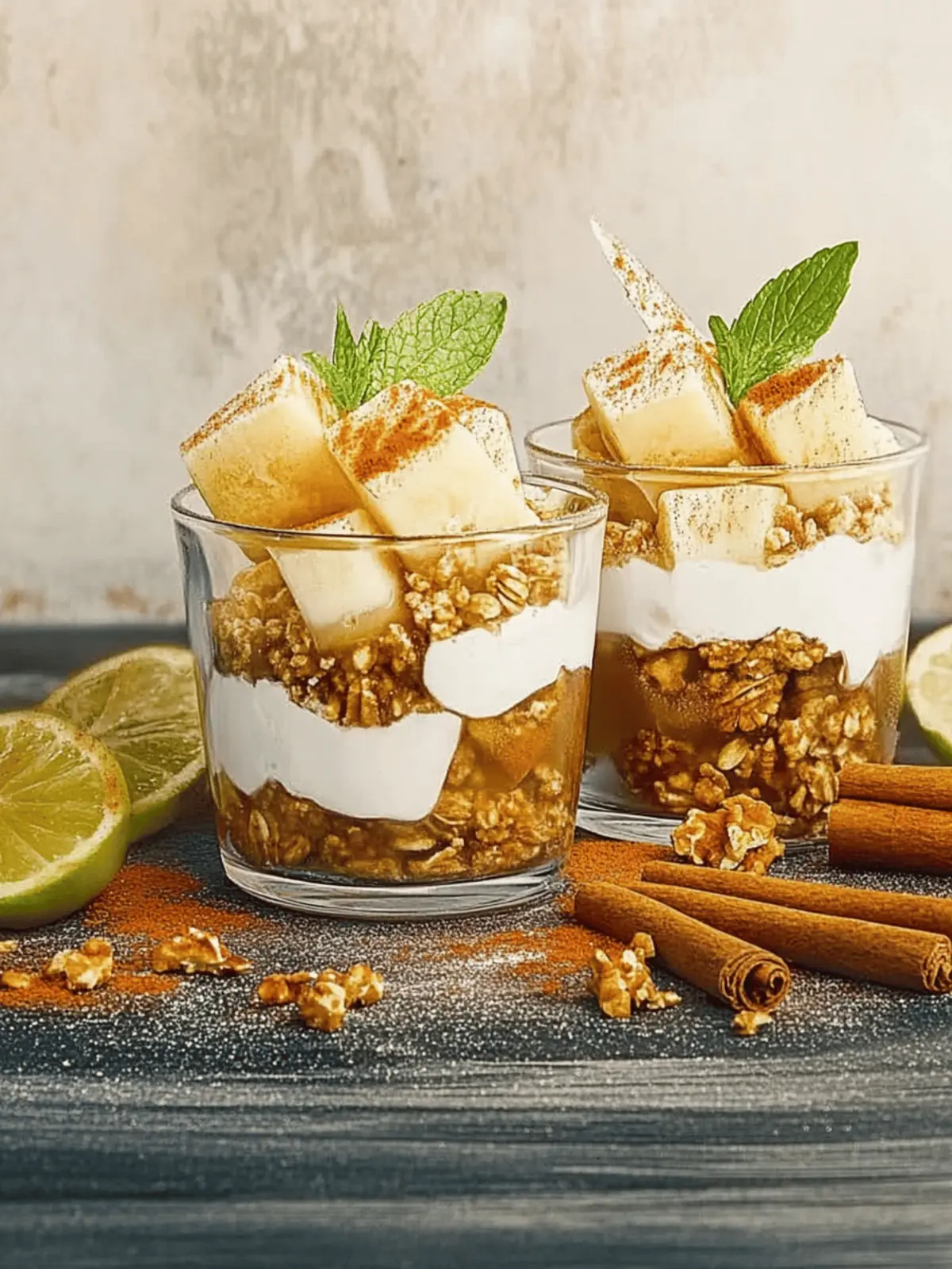 Bratapfel Karamell Schichtdessert für Herbstgenuss 2 Bratapfel Karamell Schichtdessert