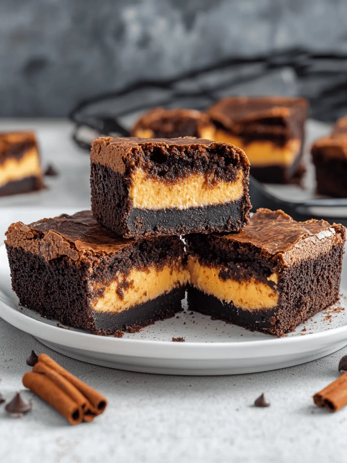 Kürbis Käsekuchen Brownies