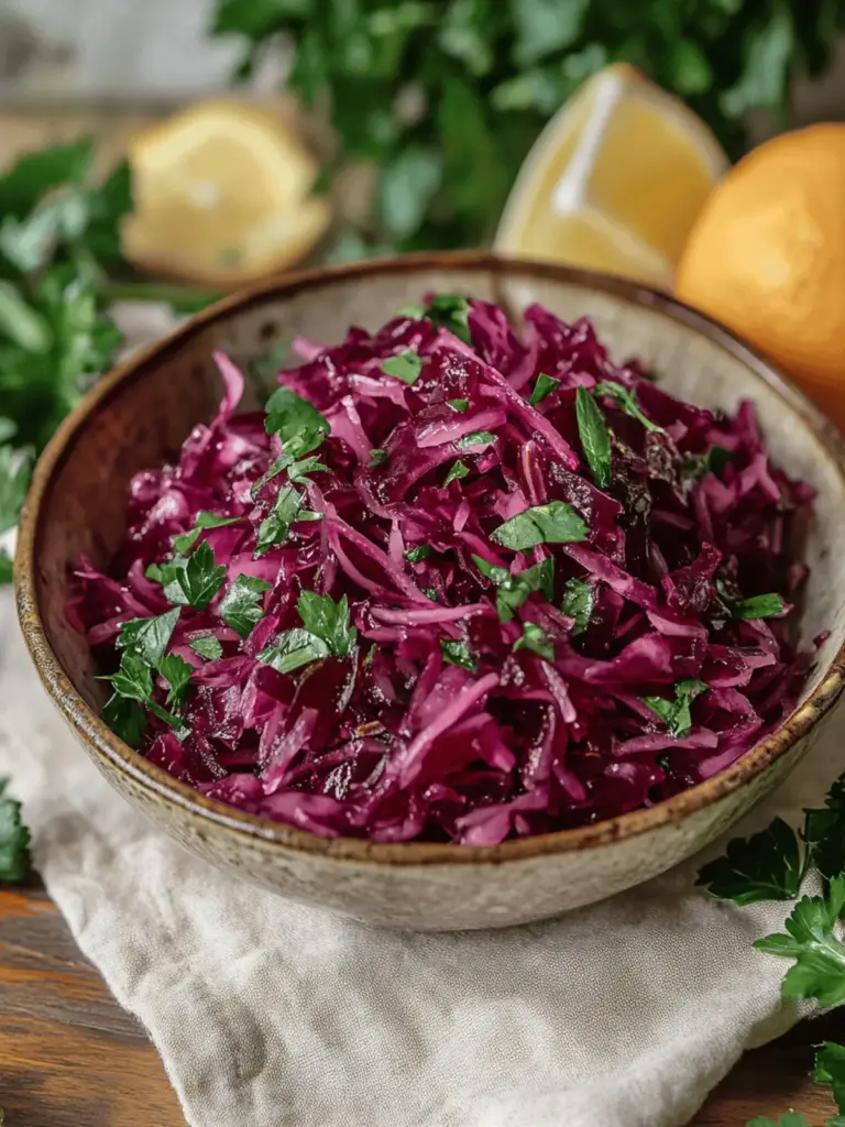 Omas einfacher Rotkohlsalat