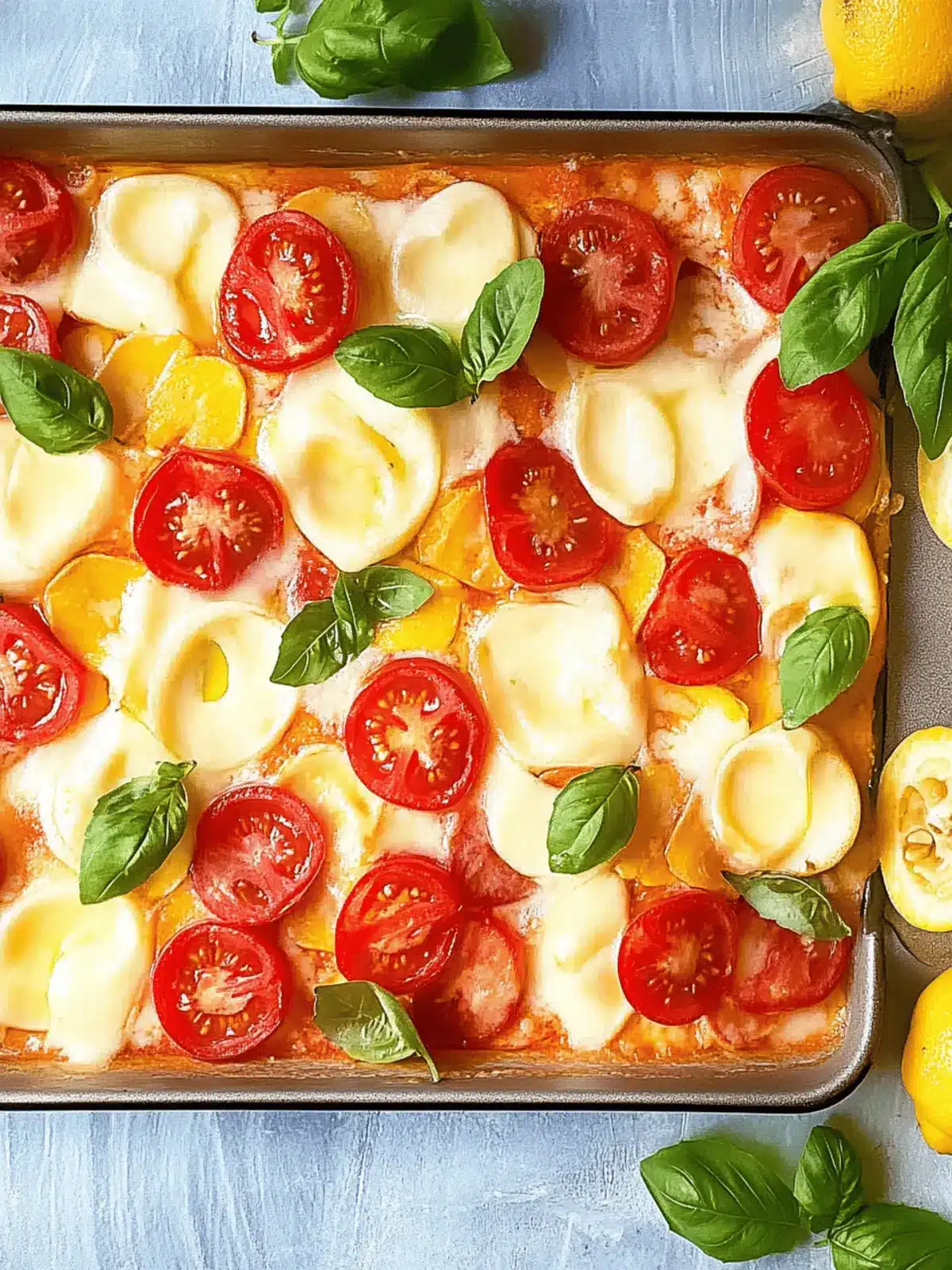 Tortellini-Auflauf mit Tomaten und Mozzarella 3 Tortellini casserole with tomatoes and mozzarella