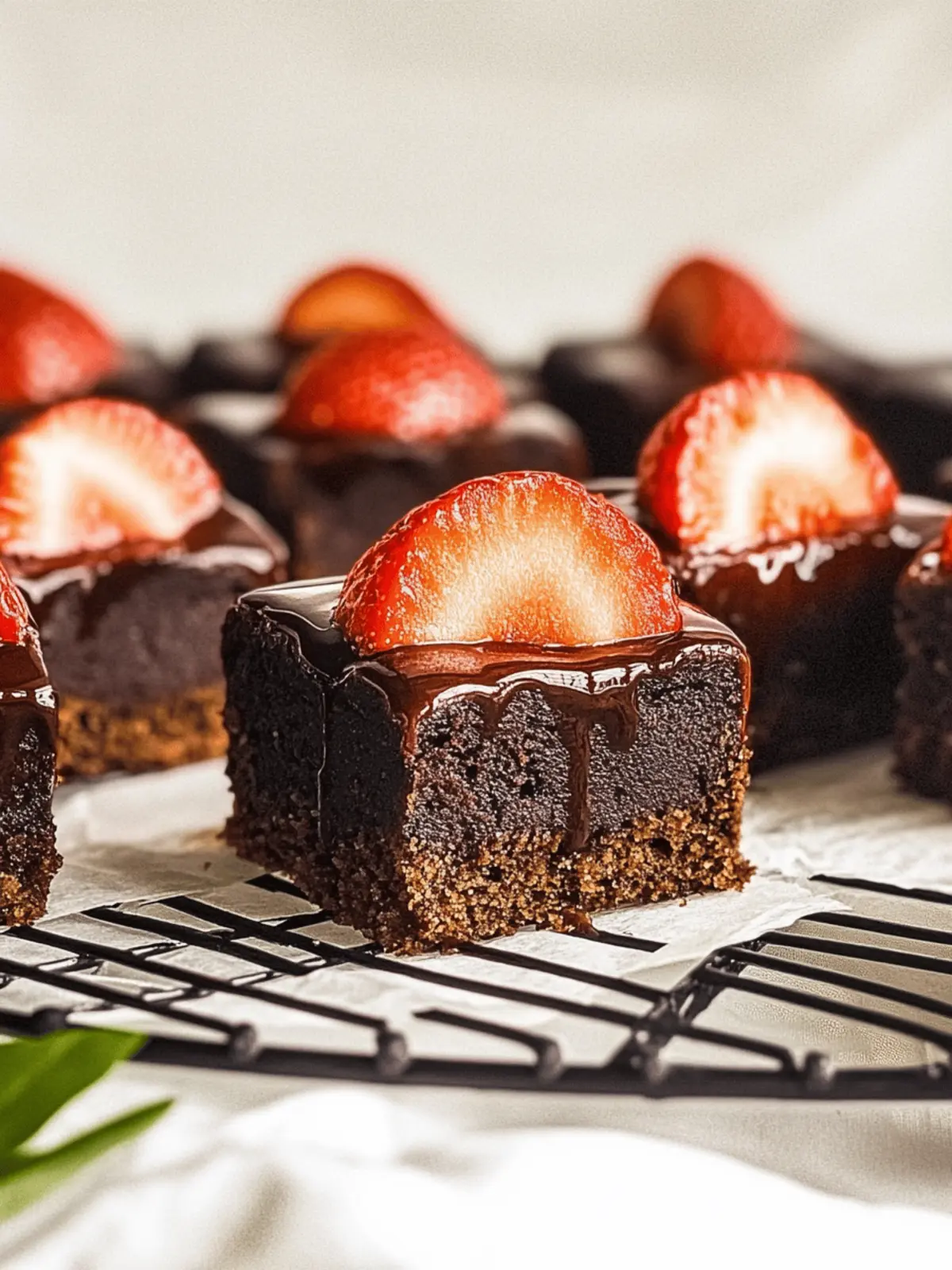 Schoko Erdbeer Brownies – Fudgy Genuss für alle 2 Schoko Erdbeer Brownies