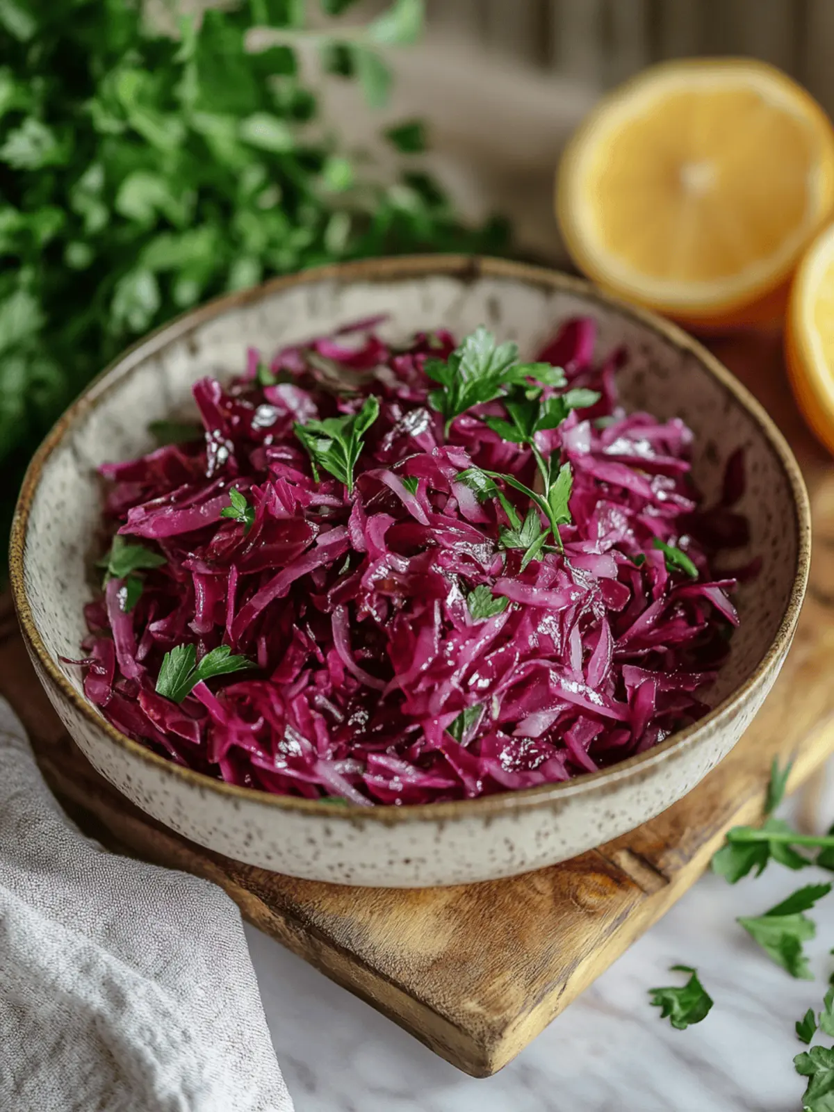 Omas einfacher Rotkohlsalat
