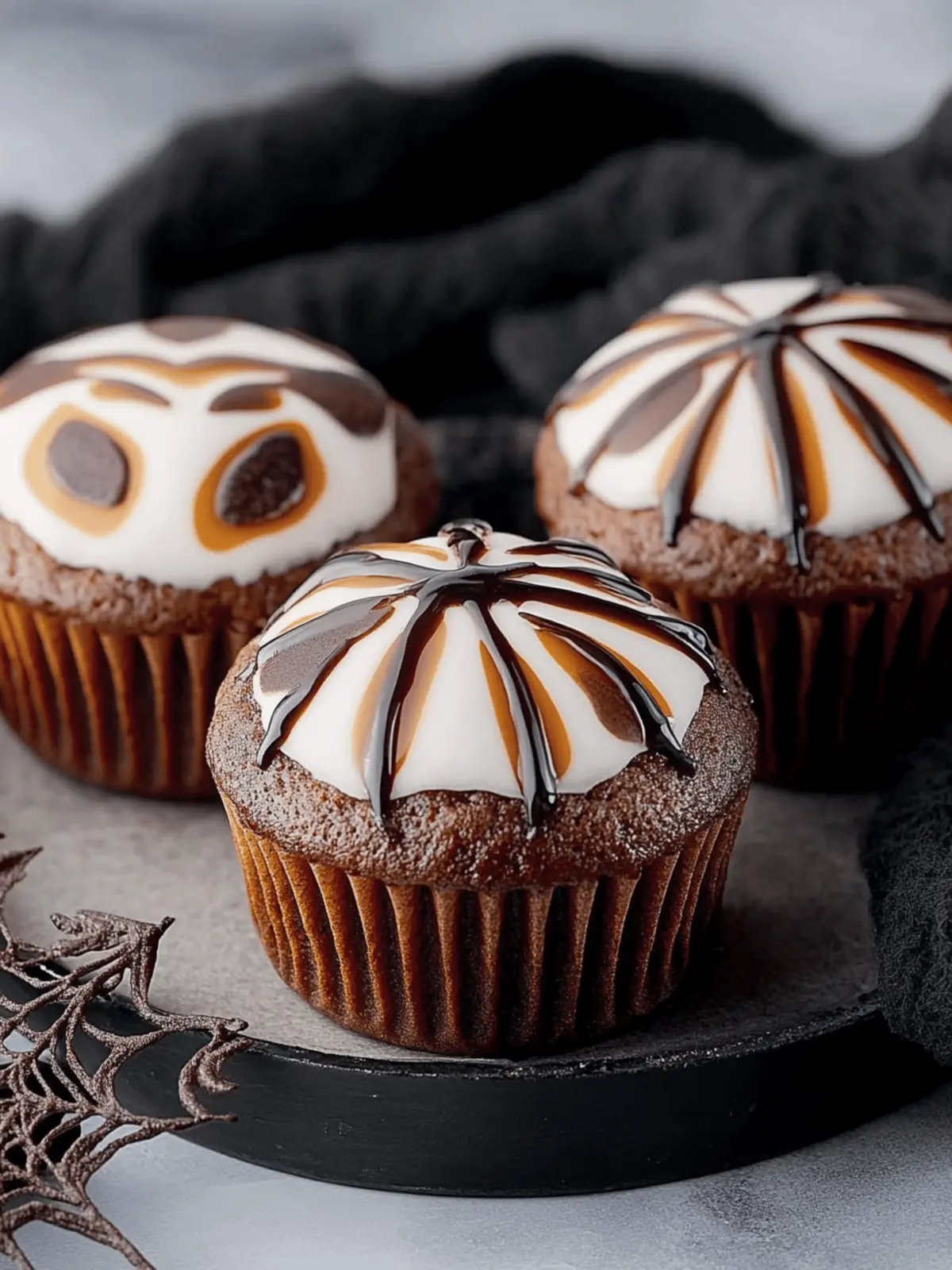 Saftige Halloween-Muffins mit oranger Glasur 5 Halloween-Muffin
