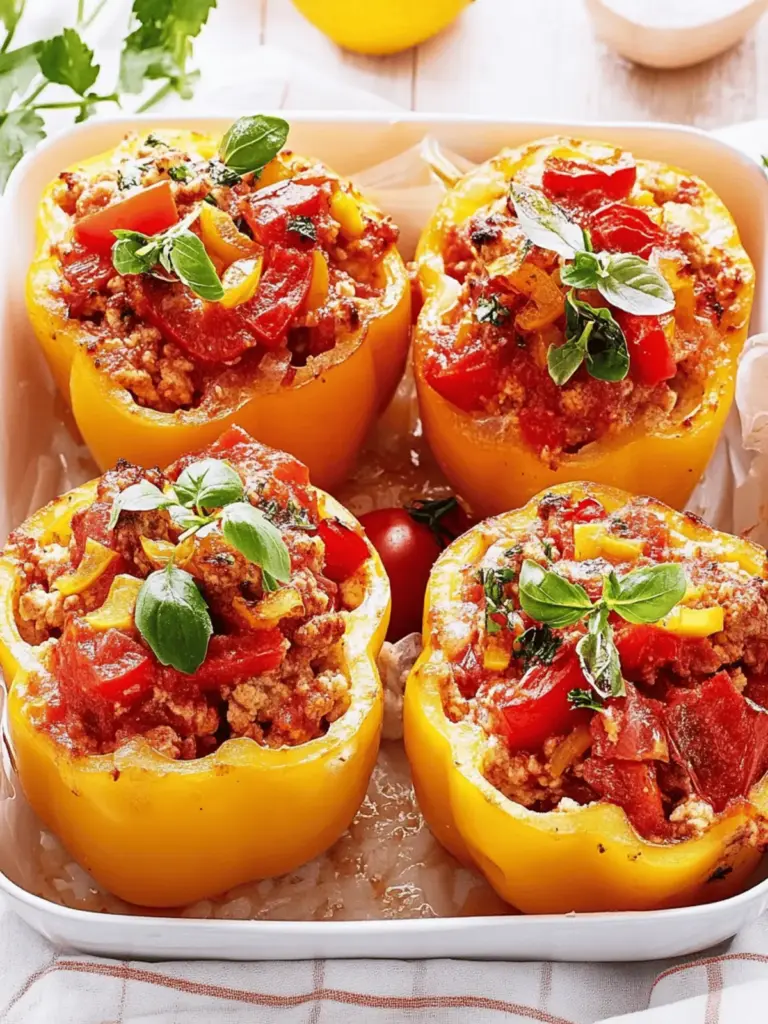 Gefüllte Paprika mit Hackfleisch