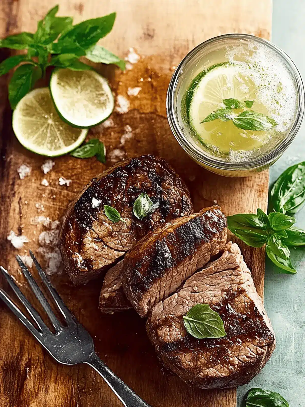 Pfannengebratene Ribeye-Steak mit Kräuterbutter 4 Pfannengebratene Ribeye-Steak