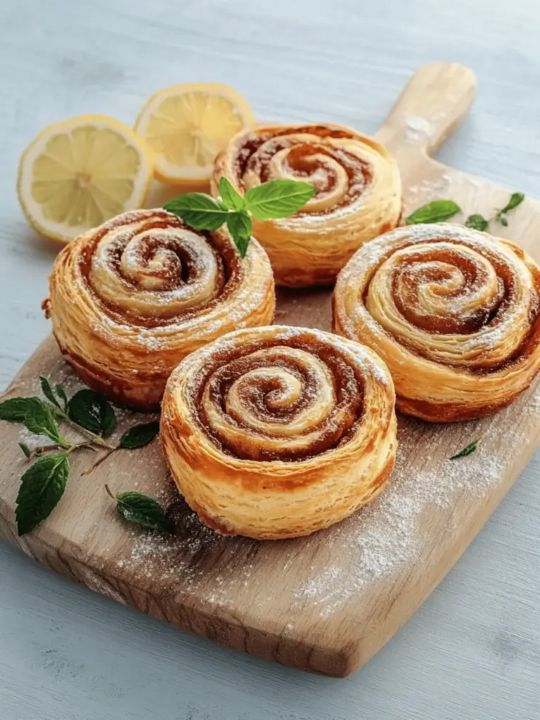 Zimtschnecken mit Blätterteig