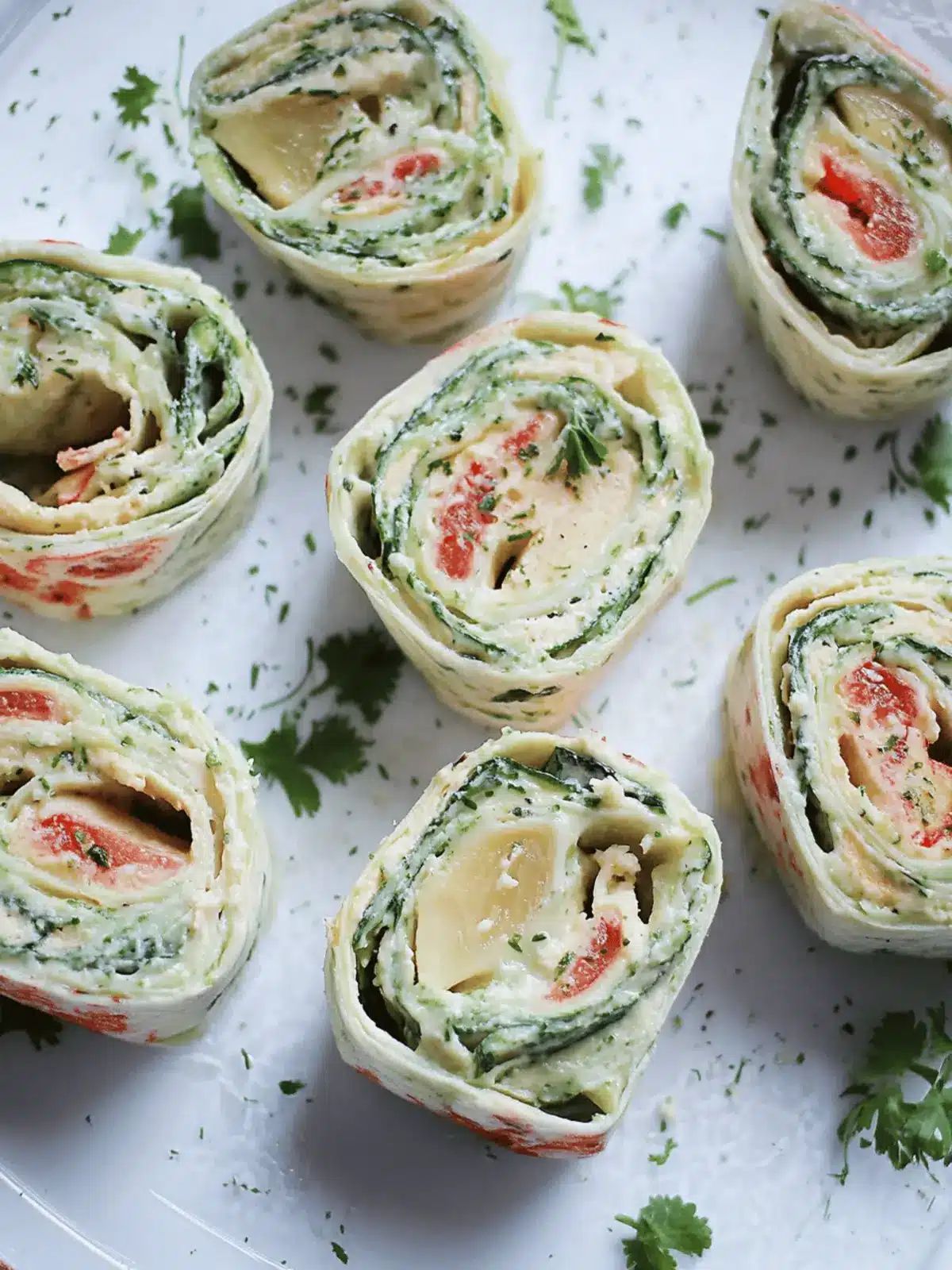 Gemüse-Tortilla-Röllchen für schnelle Genüsse 4 Gemüse-Tortilla-Röllchen