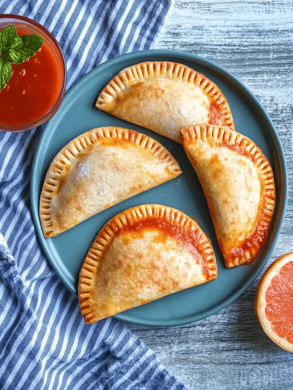 Calzones aus dem Airfryer - Knusprig und Gesund 4 Calzones aus dem Airfryer