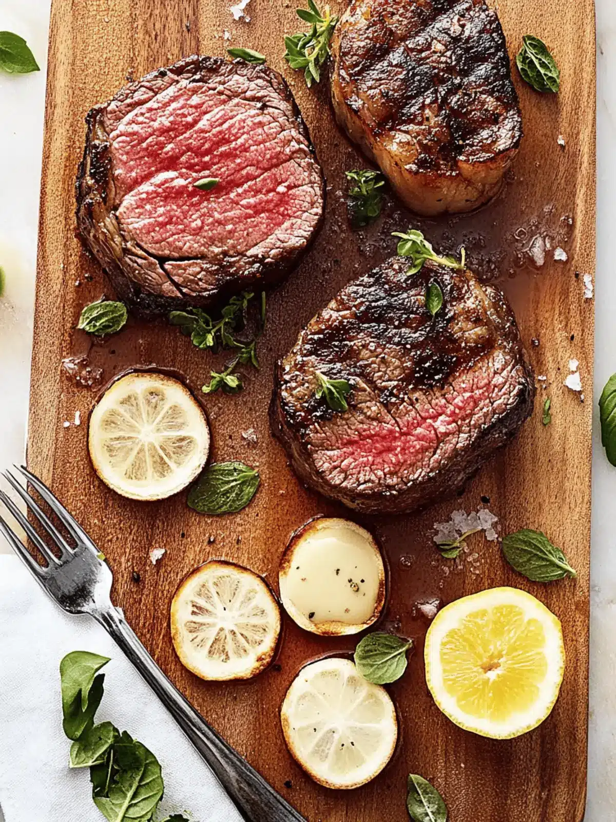 Pfannengebratene Ribeye-Steak mit Kräuterbutter 3 Pfannengebratene Ribeye-Steak