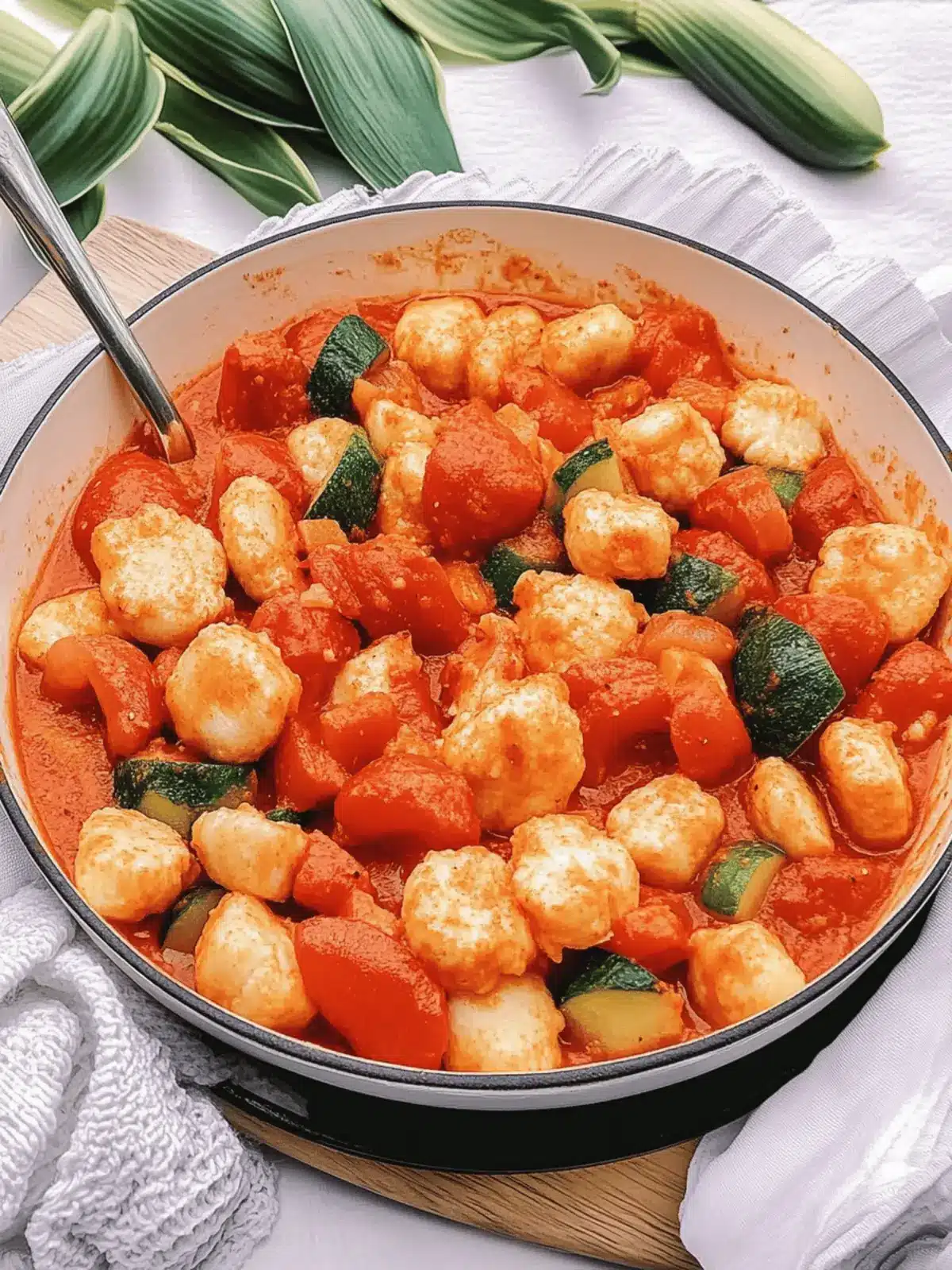 Gnocchi-Gemüse-Pfanne: Schnelles, cremiges Rezept 4 Gnocchi-Gemüse-Pfanne