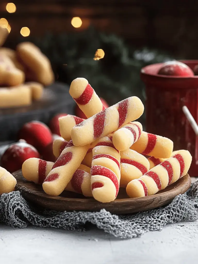 Festliche Zuckerstangen-Kekse