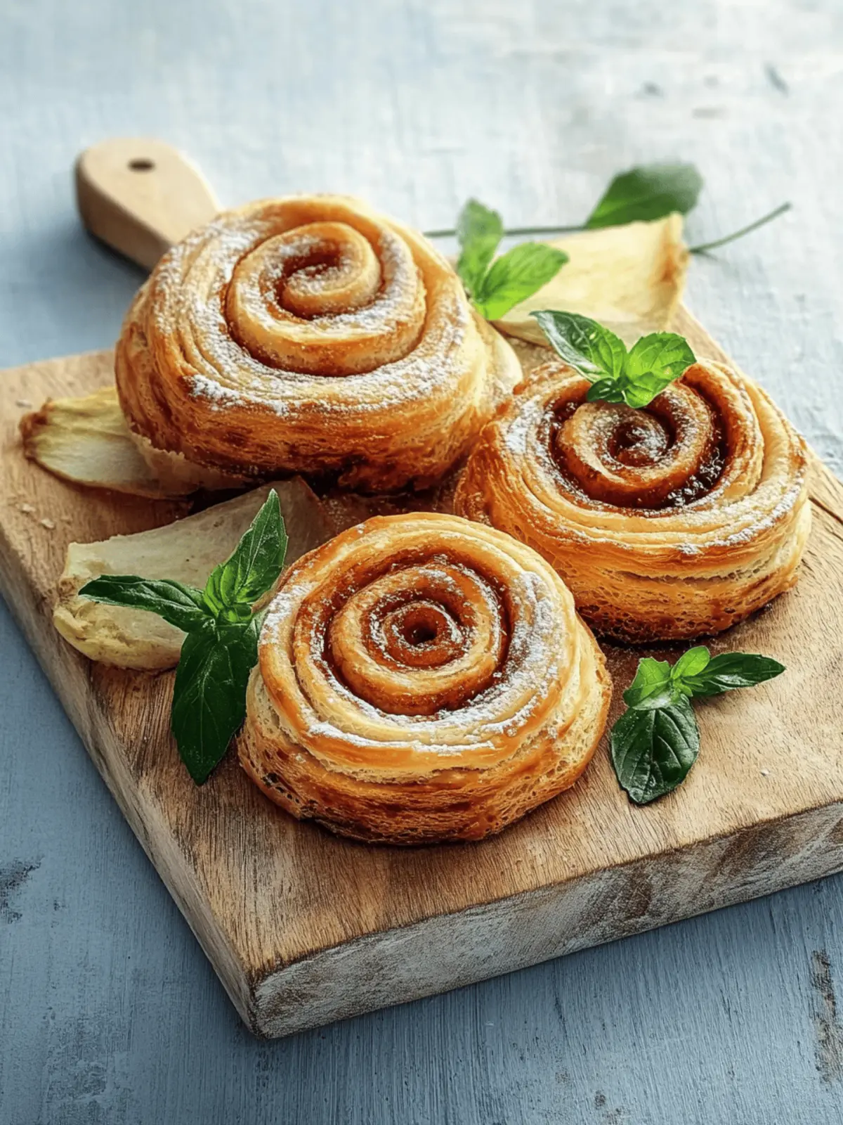 Zimtschnecken mit Blätterteig schnell und lecker 4 Zimtschnecken mit Blätterteig