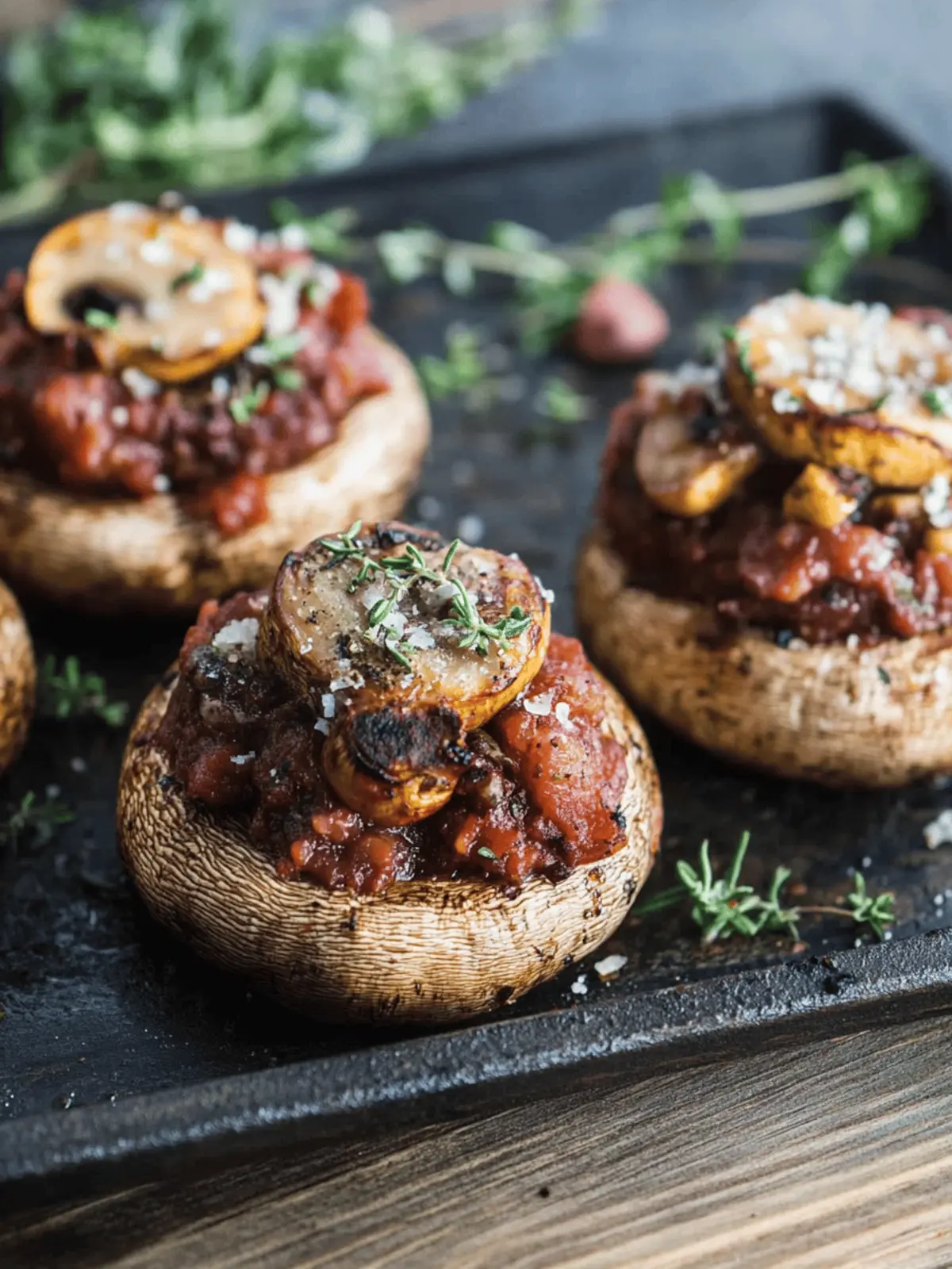Gefüllte Champignons vom Grill für den Sommergenuss 3 Gefüllte Champignons vom Grill