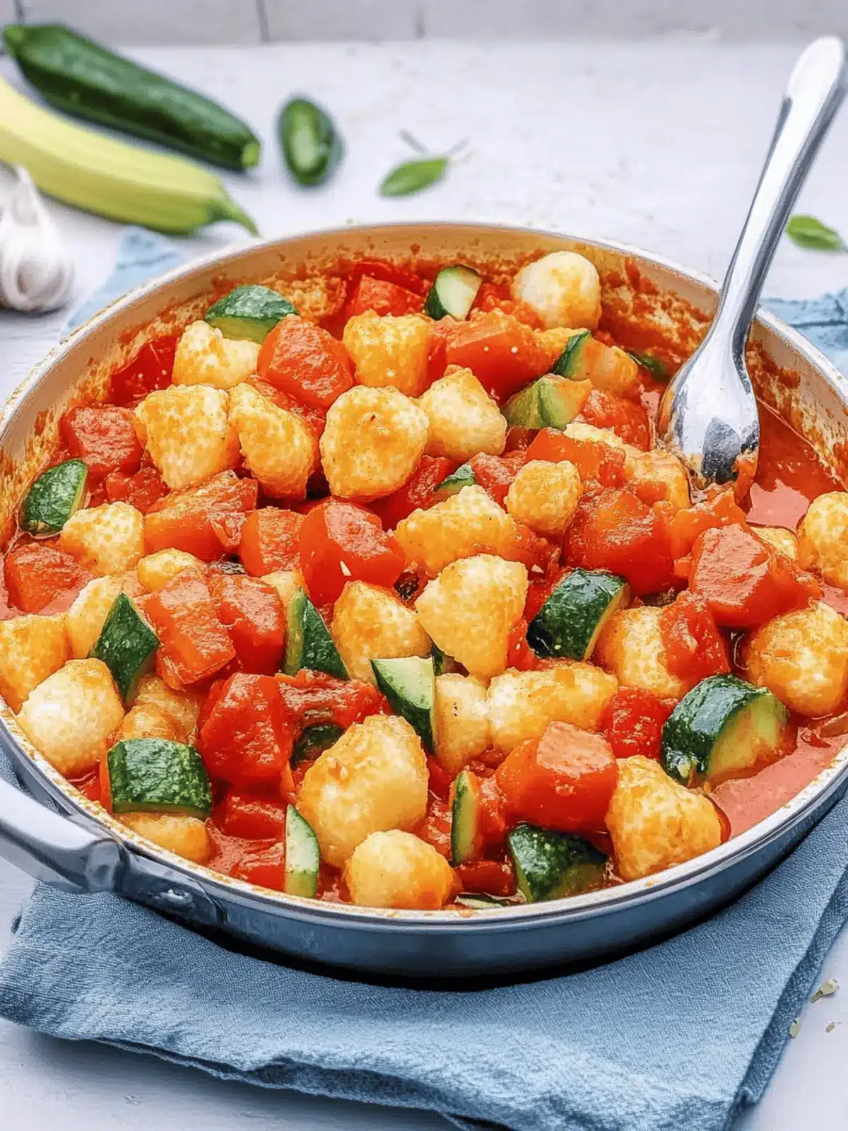 Gnocchi-Gemüse-Pfanne: Schnelles, cremiges Rezept 3 Gnocchi-Gemüse-Pfanne