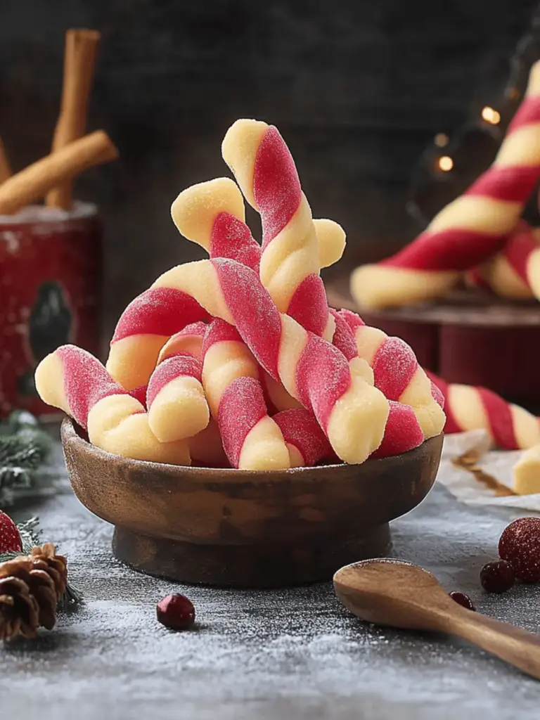 Festliche Zuckerstangen-Kekse